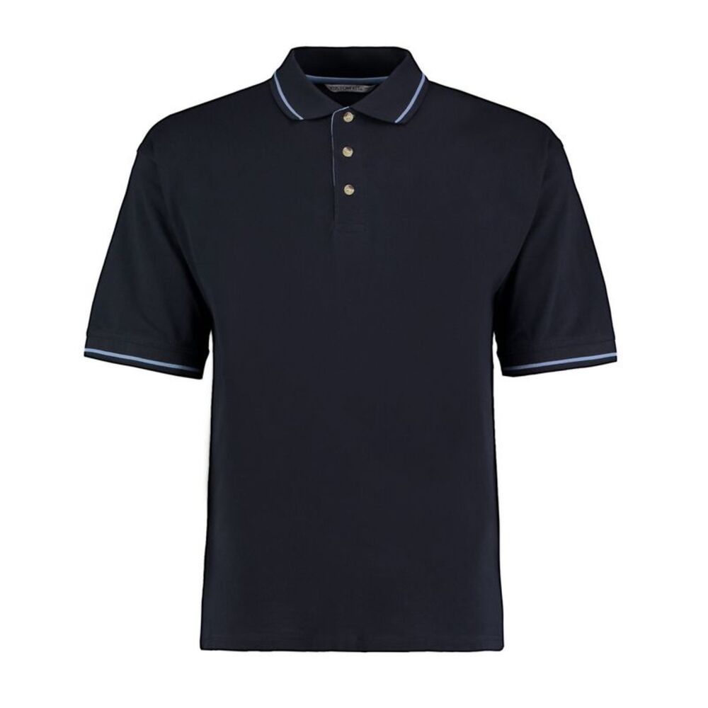 Kustom Kit Mens St Mellion Classic Polo Shirt / Navy/Light Blue